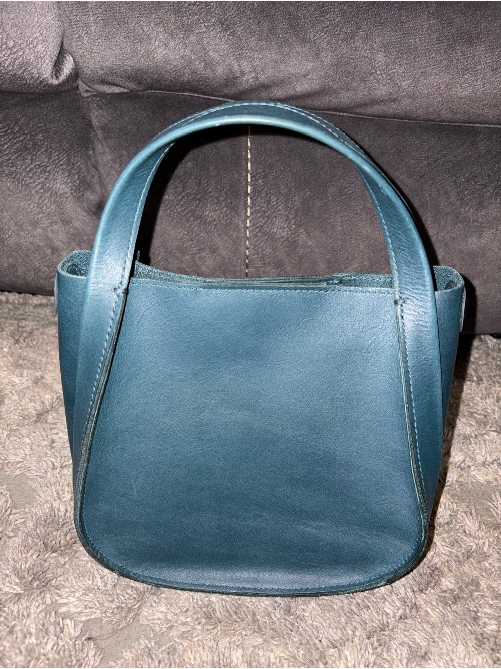 The Sydney Shoulder Bag Dark Teal Leather Classic Hobo - Picture 3 of 9